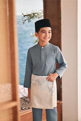 Baju Melayu Kids Luxury Bespoke Fit - Ashley Blue