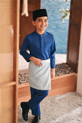 Baju Melayu Kids Luxury Bespoke Fit - Dark Blue