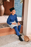 Baju Melayu Kids Luxury Bespoke Fit - Dark Blue