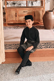 Baju Melayu Kids Luxury Bespoke Fit - Black