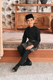 Baju Melayu Kids Luxury Bespoke Fit - Black