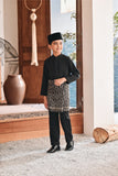 Baju Melayu Kids Luxury Bespoke Fit - Black