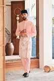 Baju Melayu Luxury Bespoke Fit - Peach Pink