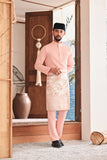 Baju Melayu Luxury Bespoke Fit - Peach Pink