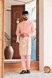 Baju Melayu Luxury Bespoke Fit - Peach Pink