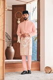 Baju Melayu Luxury Bespoke Fit - Peach Pink