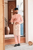 Baju Melayu Luxury Bespoke Fit - Peach Pink