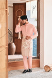 Baju Melayu Luxury Bespoke Fit - Peach Pink