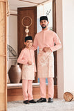 Baju Melayu Luxury Bespoke Fit - Peach Pink