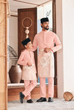 Baju Melayu Luxury Bespoke Fit - Peach Pink