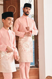 Baju Melayu Kids Luxury Bespoke Fit - Peach Pink