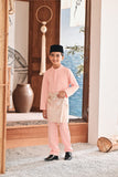 Baju Melayu Kids Luxury Bespoke Fit - Peach Pink