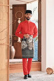 Baju Melayu Luxury Bespoke Fit - Red Chilli