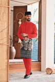 Baju Melayu Luxury Bespoke Fit - Red Chilli