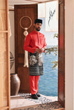 Baju Melayu Luxury Bespoke Fit - Red Chilli