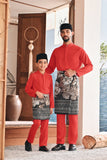 Baju Melayu Luxury Bespoke Fit - Red Chilli