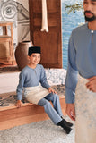 Baju Melayu Kids Teluk Belanga Modern Smart Fit - Tempest Blue