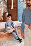 Baju Melayu Kids Teluk Belanga Modern Smart Fit - Tempest Blue