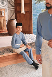 Baju Melayu Kids Teluk Belanga Modern Smart Fit - Tempest Blue