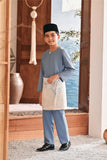 Baju Melayu Kids Teluk Belanga Modern Smart Fit - Tempest Blue