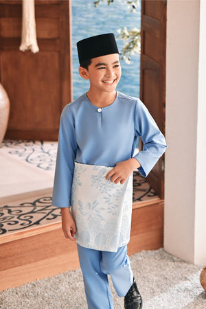 Baju Melayu Kids Teluk Belanga Modern Smart Fit - Forever Blue