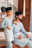 Baju Melayu Teluk Belanga Modern Smart Fit - Dream Blue