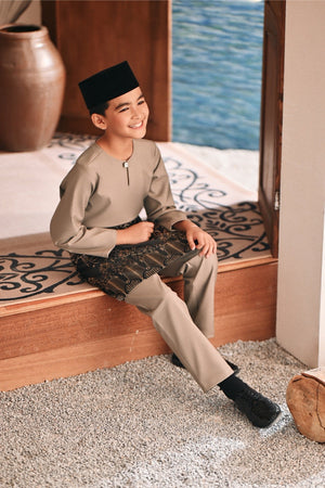 Baju Melayu Kids Teluk Belanga Modern Smart Fit - Beaver