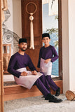 Baju Melayu Teluk Belanga Modern Smart Fit - Indigo