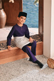 Baju Melayu Kids Teluk Belanga Modern Smart Fit - Gothic Grape