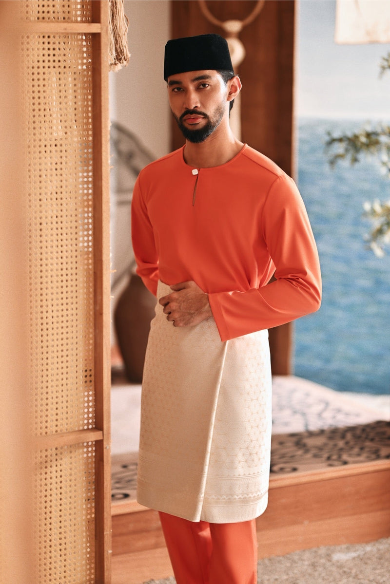 Baju Melayu Teluk Belanga Modern Smart Fit - Mandarin