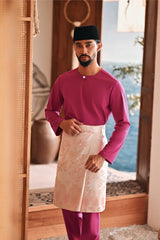 Baju Melayu Teluk Belanga Modern Smart Fit - Fuchsia