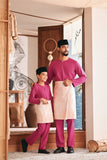 Baju Melayu Kids Teluk Belanga Modern Smart Fit - Fuchsia