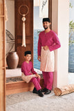 Baju Melayu Teluk Belanga Modern Smart Fit - Fuchsia