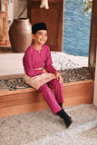 Baju Melayu Kids Teluk Belanga Modern Smart Fit - Fuchsia