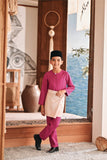 Baju Melayu Kids Teluk Belanga Modern Smart Fit - Fuchsia