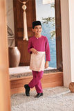 Baju Melayu Kids Teluk Belanga Modern Smart Fit - Fuchsia