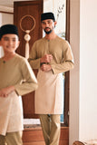 Baju Melayu Kids Teluk Belanga Modern Smart Fit - Natural