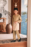 Baju Melayu Kids Teluk Belanga Modern Smart Fit - Natural