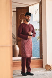 Baju Melayu Teluk Belanga Modern Smart Fit - Dark Burgundy