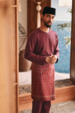 Baju Melayu Teluk Belanga Modern Smart Fit - Dark Burgundy