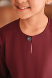 Baju Melayu Kids Teluk Belanga Modern Smart Fit - Dark Burgundy