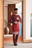 Baju Melayu Teluk Belanga Modern Smart Fit - Dark Burgundy