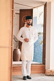 Baju Melayu Teluk Belanga Modern Smart Fit - White