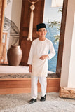 Baju Melayu Kids Teluk Belanga Modern Smart Fit - White