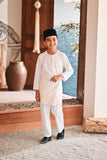 Baju Melayu Kids Teluk Belanga Modern Smart Fit - White