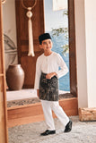 Baju Melayu Kids Teluk Belanga Modern Smart Fit - White