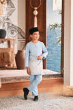 Baju Melayu Kids Teluk Belanga Modern Smart Fit - Baby Blue