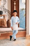 Baju Melayu Kids Teluk Belanga Modern Smart Fit - Baby Blue