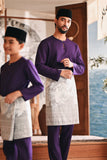 Baju Melayu Teluk Belanga Modern Smart Fit - Indigo