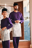 Baju Melayu Teluk Belanga Modern Smart Fit - Indigo